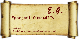Eperjesi Gusztáv névjegykártya