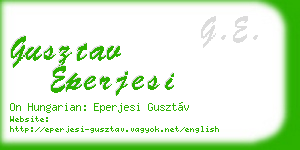 gusztav eperjesi business card