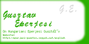 gusztav eperjesi business card
